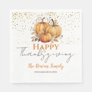 Happy Thanksgiving Pumpkin Napkin