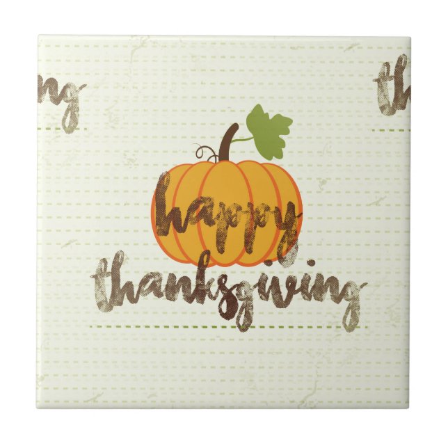 Happy Thanksgiving pumpkin Tile (Front)