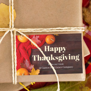 Happy Thanksgiving Pumpkins Customized Business Sticker