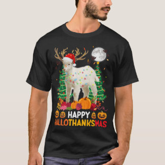 Happy Thanksgiving Ragdoll Funny Goat Happy Hallot T-Shirt