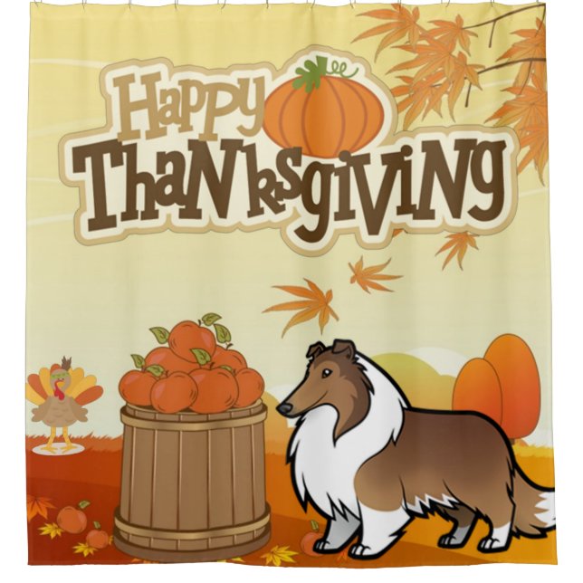 Happy Thanksgiving Rough Collie (Front)