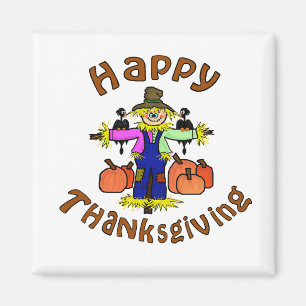Happy Thanksgiving Scarecrow Magnet