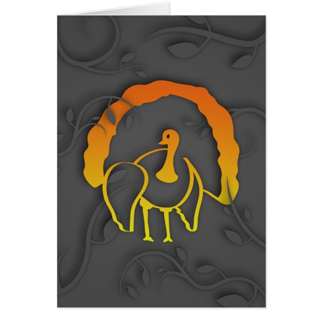 Happy Thanksgiving Shadow Turkey (Front)