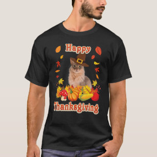 Happy Thanksgiving Somali Cat I'm Thankful For My T-Shirt