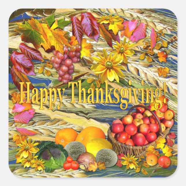Happy Thanksgiving ~ Sticker (Front)