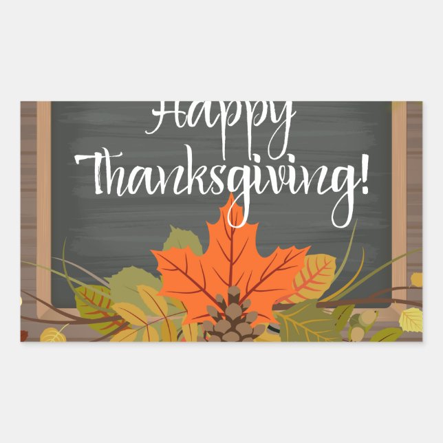 happy thanksgiving sticker (Front)