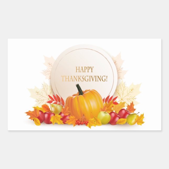 Happy Thanksgiving  Sticker (Front)