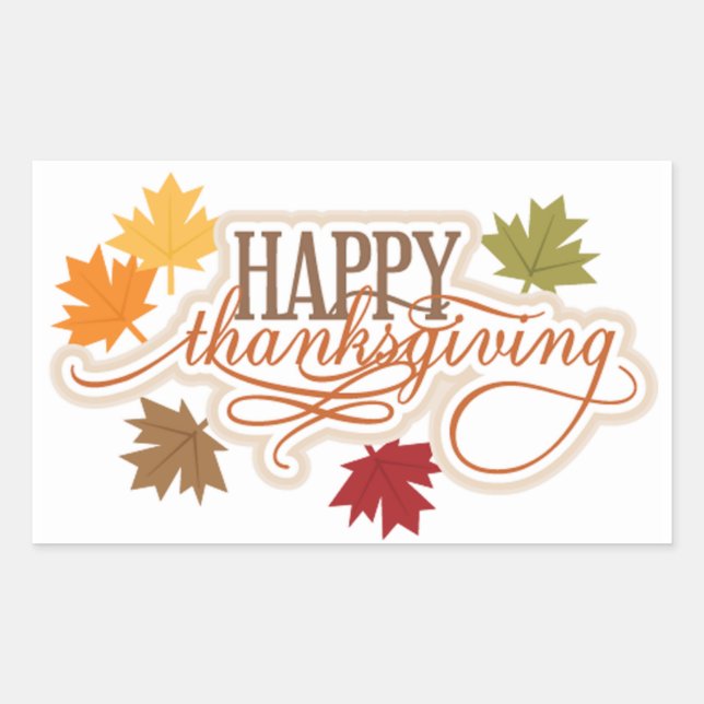 Happy Thanksgiving Sticker (Front)