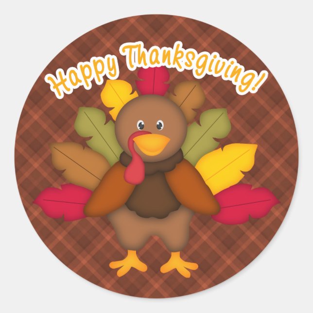 Happy Thanksgiving Sticker (Front)