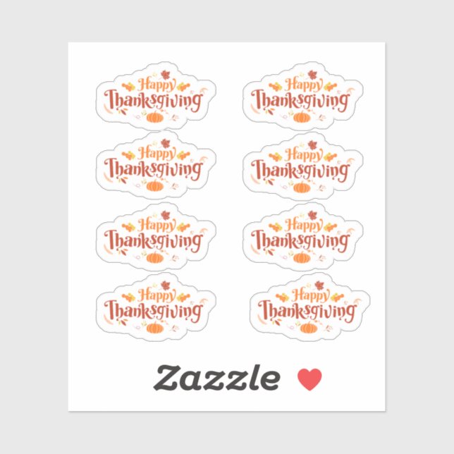 Happy Thanksgiving Stickers (Sheet)