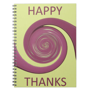 Happy Thanksgiving Text Art Design. Notebook