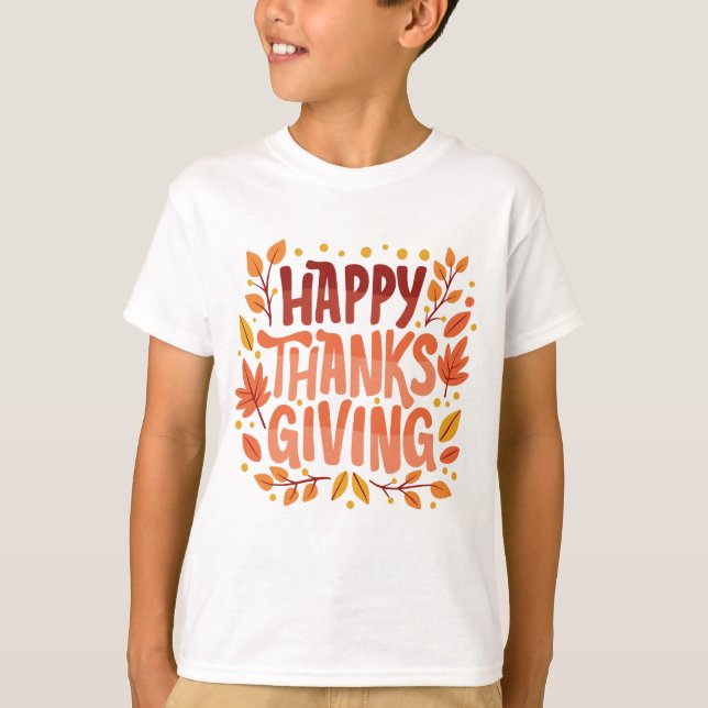 Happy Thanksgiving Thanksgiving Day T-Shirt (Front)