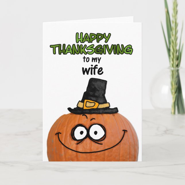 Happy Thanksgiving to my Wife Holiday Card (Front)