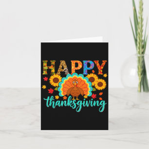 Happy Thanksgiving Turkey &amp; Sunflower, Thanksg Card