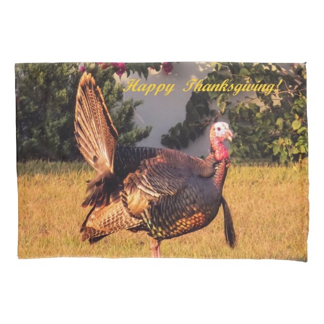 Happy Thanksgiving turkey bird Pillowcase (Front)