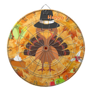 happy thanksgiving turkey dartboard