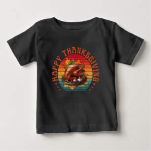 Happy thanksgiving turkey fall season autumn baby T-Shirt