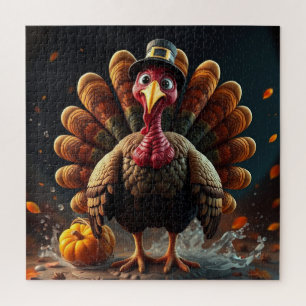 Happy Thanksgiving Turkey Jigsaw Puzzle