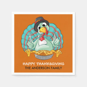 Happy Thanksgiving Turkey Napkin
