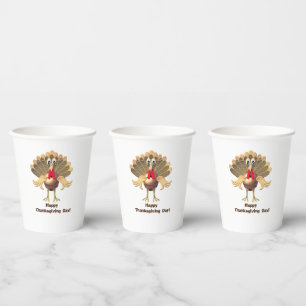 Happy Thanksgiving Turkey,Personalized Paper Cups