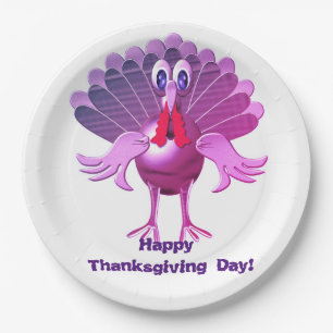 Happy Thanksgiving Turkey,Personalized Paper Plate