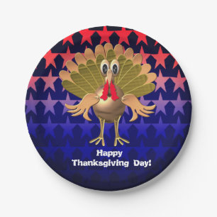 Happy Thanksgiving Turkey,Personalized Paper Plate