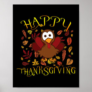 Happy Thanksgiving Turkey Poster