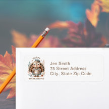 Happy Thanksgiving Turkey Return Address