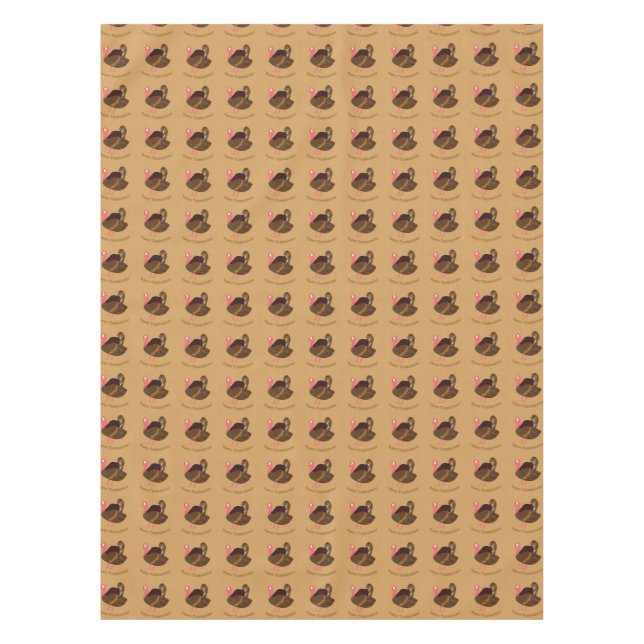 Happy Thanksgiving Turkey Tablecloth (Front)