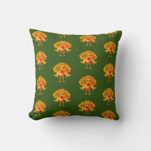 Happy Thanksgiving Turkey, Throw Pillow