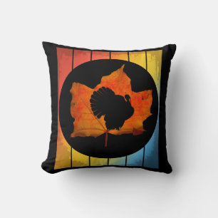 HAPPY THANKSGIVING TURKEY THROW PILLOW