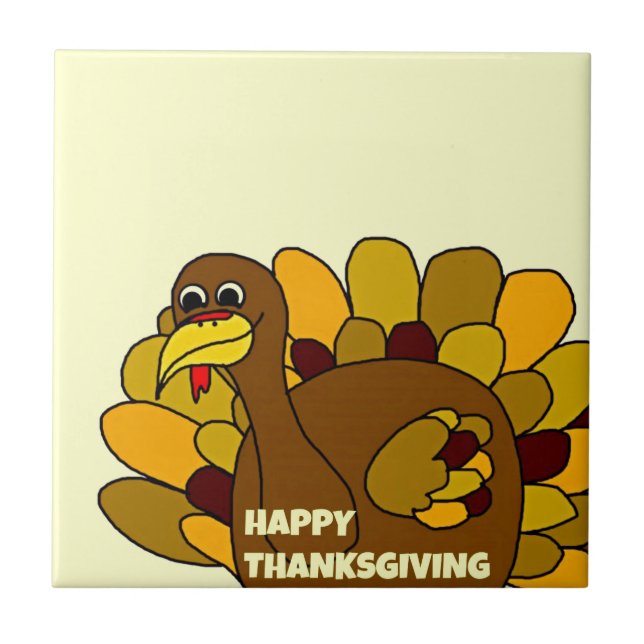 Happy Thanksgiving Turkey Tile (Front)