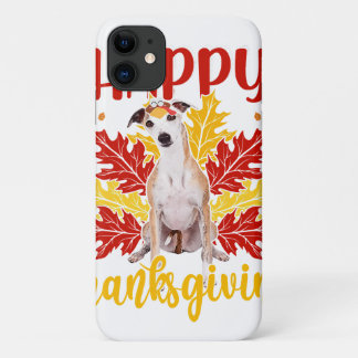 Happy Thanksgiving Turkey | Whippet lover Gift iPhone 11 Case