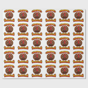 Happy Thanksgiving Turkey Wrapping Paper