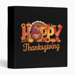 Happy Thanksgiving Turkeys Fall Binder