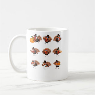 Happy Thanksgiving Turkeys Girls Boys Kids Funny T Coffee Mug