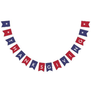 Happy Thanksgiving Typography American Flag Colour