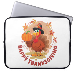 Happy Thanksgiving Typography  Laptop Sleeve