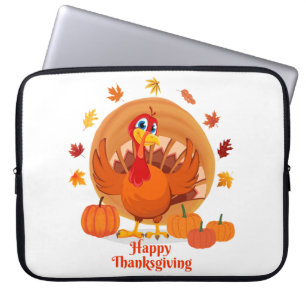 Happy Thanksgiving Typography  Laptop Sleeve