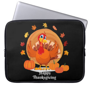 Happy Thanksgiving Typography  Laptop Sleeve