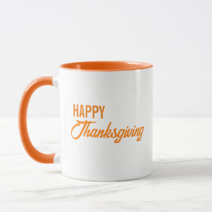 HAPPY THANKSGIVING TYPOGRAPHY MUG