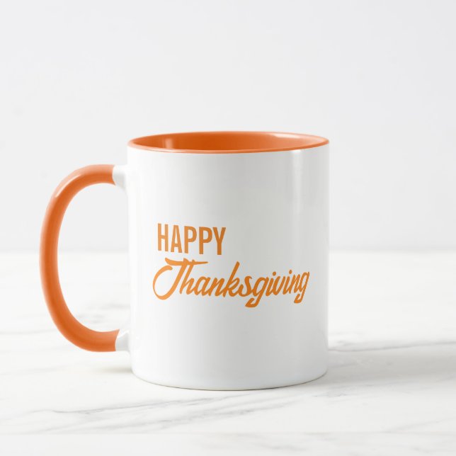 HAPPY THANKSGIVING TYPOGRAPHY MUG (Left)