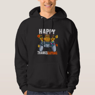 Happy Thanksgiving Video Game Controller Pilgrim C Hoodie