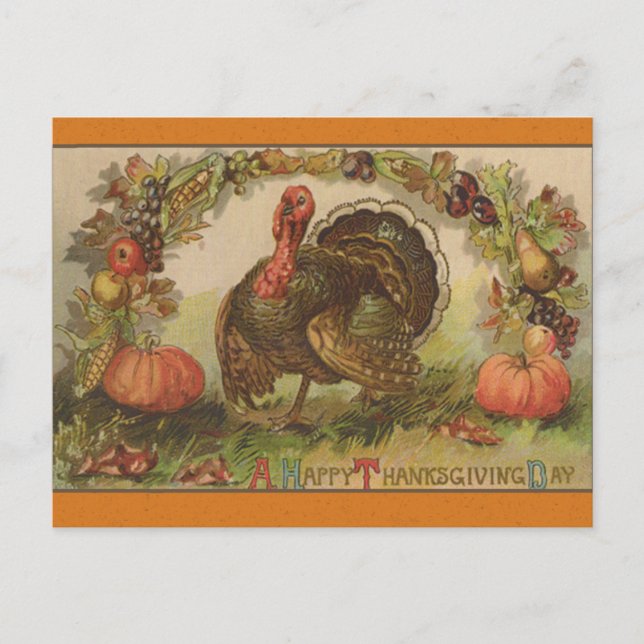 Happy Thanksgiving Vintage Art Cards (Front)