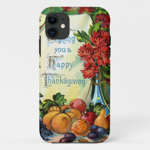 Happy Thanksgiving Vintage Fall Harvest Art iPhone 11 Case