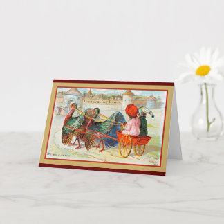Happy Thanksgiving vintage illustration Card