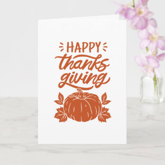Happy Thanksgiving Warm Autumn Card