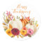 HAPPY THANKSGIVING WATERCOLOR PUMPKIN GARDEN