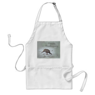 Happy Thanksgiving Wild Turkey Standard Apron