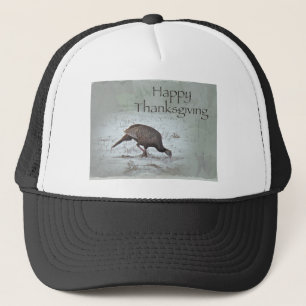 Happy Thanksgiving Wild Turkey Trucker Hat